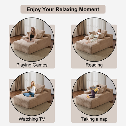 The Oversized Corduroy Chaise Lounge Chair