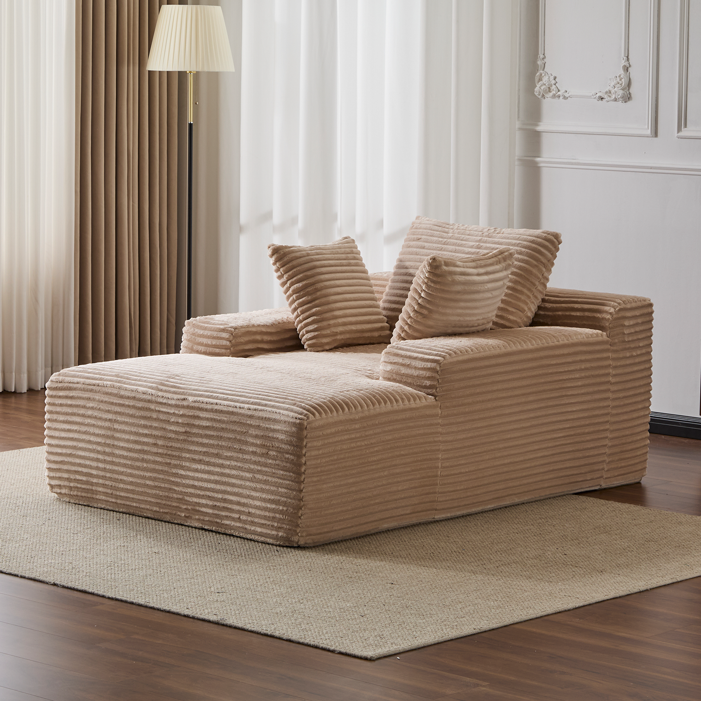 The Oversized Corduroy Chaise Lounge Chair