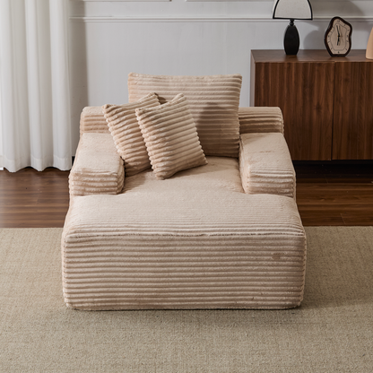 The Oversized Corduroy Chaise Lounge Chair